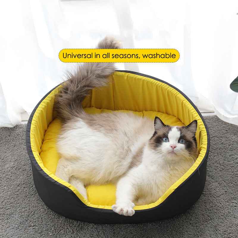 Cozy Cat & Dog Bed – Warm, Washable Pet Nest for Deep Sleep