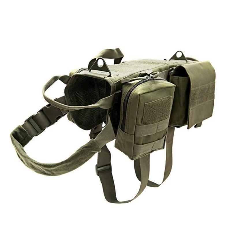 Adjustable Tactical Dog Harness with Molle Vest