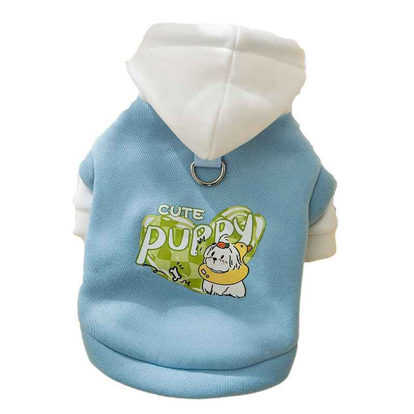 Cute Drawstring Fleece Hoodie for Small and Medium Dogs Cats