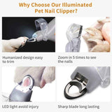 LED Magnifying Pet Nail Clipper for Precise Multi-Function Grooming
