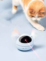 Automatic Laser Cat Toy – Robot Design (White/Pink/Blue)