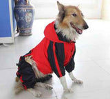 Waterproof Large Dog Raincoat with Hood for Comfortable Outdoor Walks