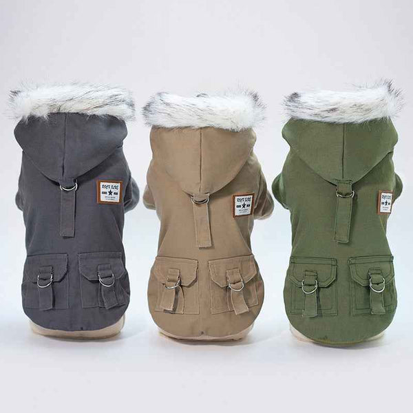 Warm Hooded Dog Coat for Cozy Outdoor Winter Walks