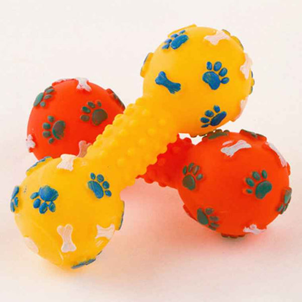 Dog Training Dumbbell Toy – Silicone Squeaky Chew Toy, 13cm