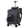 Foldable Trolley Pet Backpack with Universal Wheels for Easy Travel