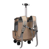 Foldable Trolley Pet Backpack with Universal Wheels for Easy Travel