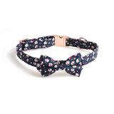 Elegant Metal Bow Pet Collar for Cats & Small Dogs