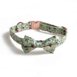 Elegant Metal Bow Pet Collar for Cats & Small Dogs