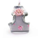 Summer Floral Chest Harness and Leash Set for Small Dogs