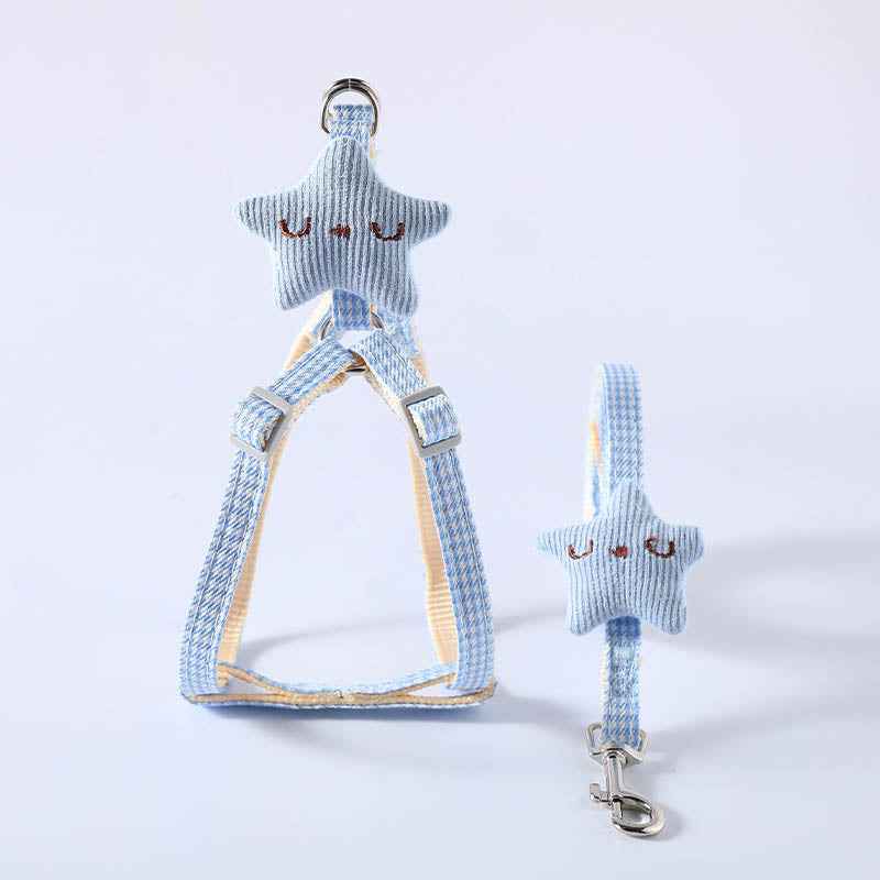 Cute Starfish Dog Harness and Leash Set for Stylish Walks