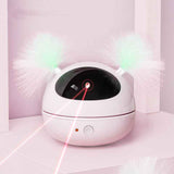 Automatic Laser Cat Toy – Robot Design (White/Pink/Blue)