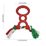 Bite-Resistant Rubber Rope Pull Toy for Interactive Dog Training Games