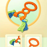 Bite-Resistant Rubber Rope Pull Toy for Interactive Dog Training Games
