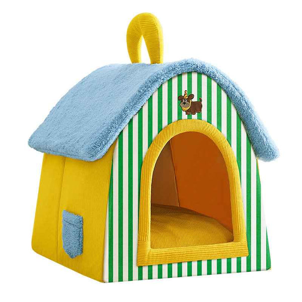 Warm All-Season Pet Sleeping Kennel Bed for Dogs and Cats