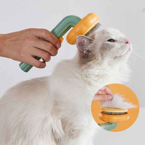 Pumpkin Slicker Brush – Self-Cleaning Pet Grooming Brush