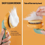 Pumpkin Slicker Brush – Self-Cleaning Pet Grooming Brush