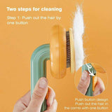 Pumpkin Slicker Brush – Self-Cleaning Pet Grooming Brush
