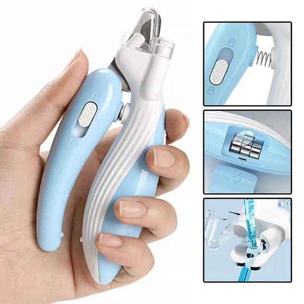 LED Whale Pet Nail Clippers for Safe Precision Grooming Sessions