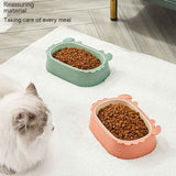 Removable Crab-Shaped Double Cat Bowl for Slower, Cleaner Feeding