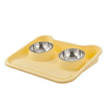 Tilted Double Stainless Steel Pet Bowls for Comfortable Mess-Free Feeding