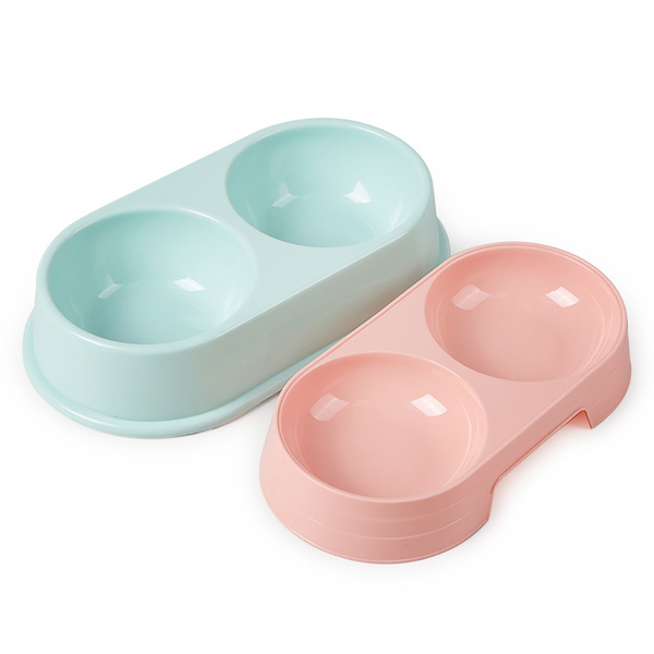 Double Pet Bowl for Cats and Dogs with Water Feeder