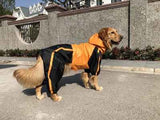 Waterproof Large Dog Raincoat with Hood for Comfortable Outdoor Walks