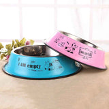 Anti-Skid Printed Stainless Steel Pet Bowl in Six Sizes