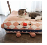 Clown-Shaped Pet Bed for Cat Dog Sleeping