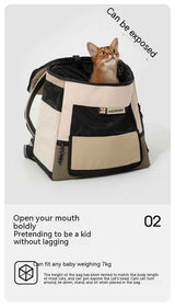 Shaded Ventilated Pet Backpack Carrier for Comfortable Travel Adventures