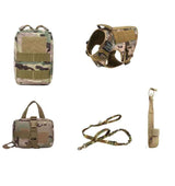 Tactical K9 Dog Harness and Leash Set for Training Adventures