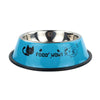 Anti-Skid Printed Stainless Steel Pet Bowl in Six Sizes