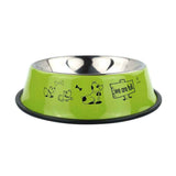 Anti-Skid Printed Stainless Steel Pet Bowl in Six Sizes