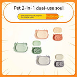 Removable Crab-Shaped Double Cat Bowl for Slower, Cleaner Feeding