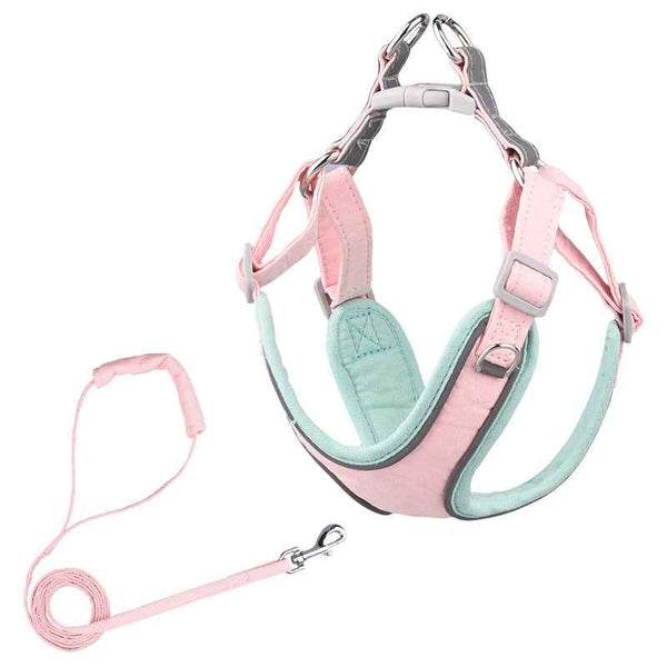 Adjustable Comfortable Dog Harness and Leash Set for Daily Walks