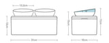 Transparent Oblique Double Pet Bowl for Cats and Small Dogs