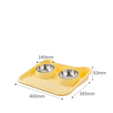 Tilted Double Stainless Steel Pet Bowls for Comfortable Mess-Free Feeding