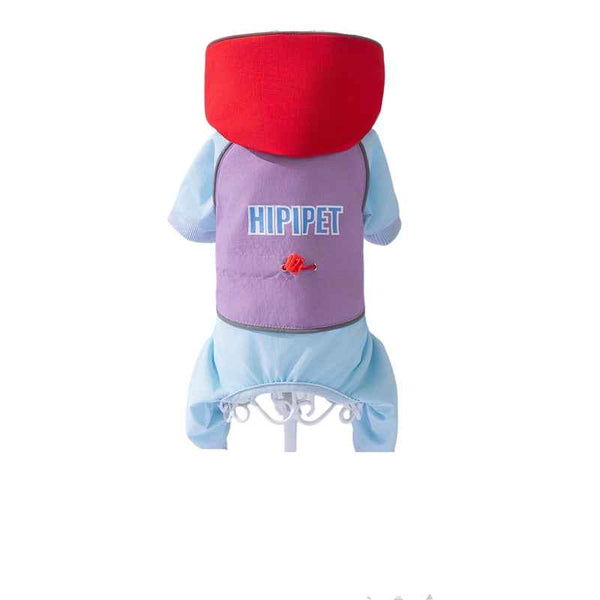 Waterproof Four-Leg Dog Raincoat Jumpsuit with Hood for Adventures