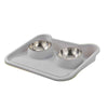 Tilted Double Stainless Steel Pet Bowls for Comfortable Mess-Free Feeding