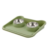 Tilted Double Stainless Steel Pet Bowls for Comfortable Mess-Free Feeding