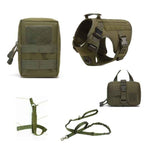 Tactical K9 Dog Harness and Leash Set for Training Adventures