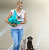 Foldable Pet Shoulder Carrier Bag for Comfortable Travel and Outing