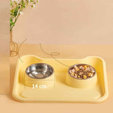 Tilted Double Stainless Steel Pet Bowls for Comfortable Mess-Free Feeding