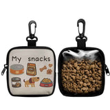 Cartoon Print Portable Pet Treat Bag for Training Walks