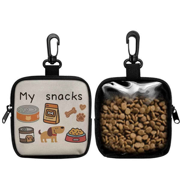 Cartoon Print Portable Pet Treat Bag for Training Walks