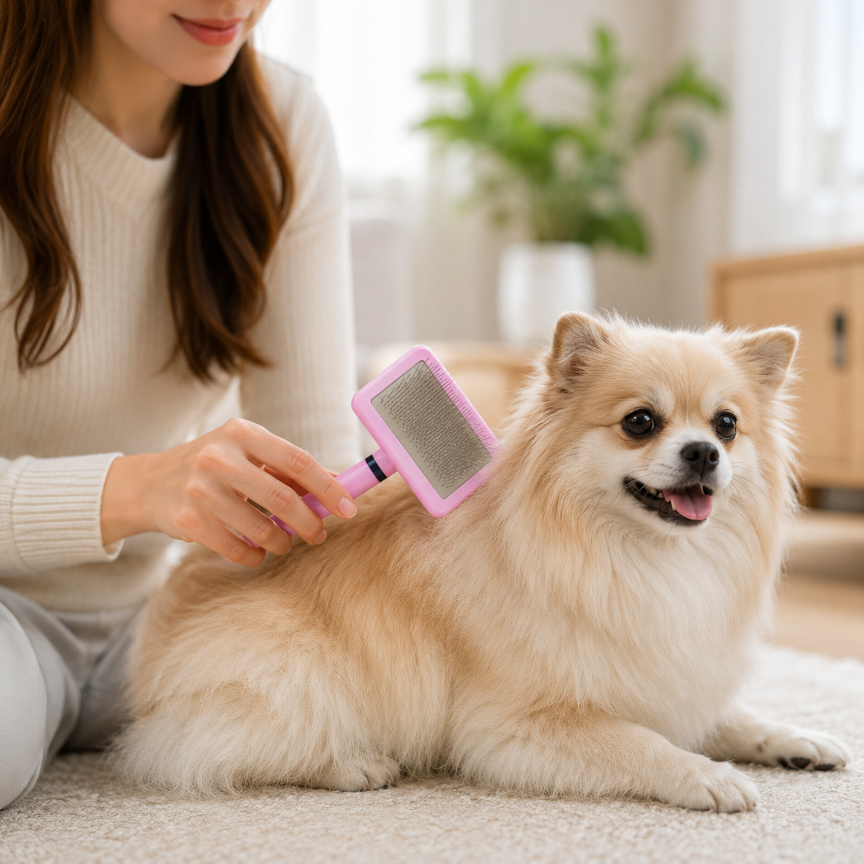 Fluffy Pet Grooming Comb for Tangle-Free Coats