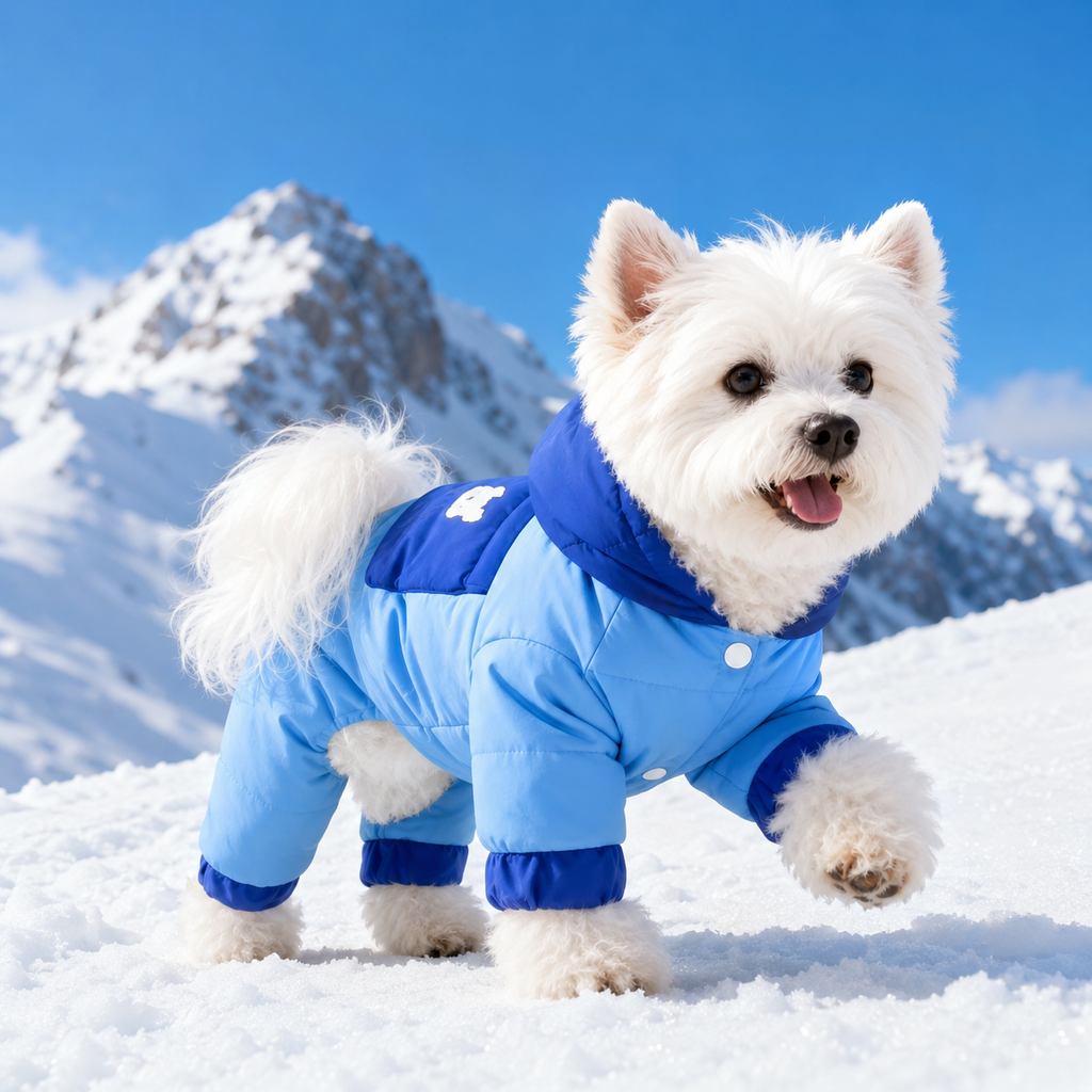 Warm Four-Legged Winter Down Jacket for Small Dogs and Cats
