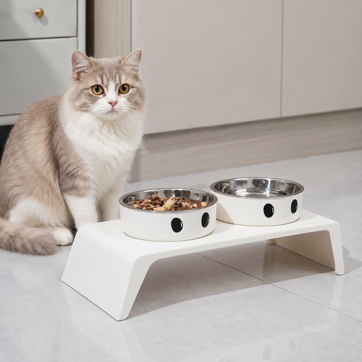 Double Bowl Stainless Steel Dog Bowl
