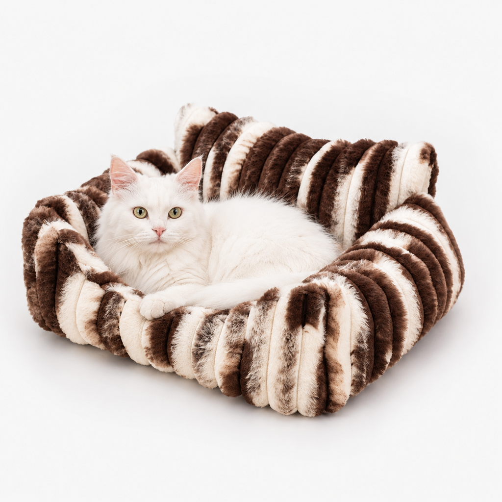 Large Plush Sofa Bed for Cozy Pets