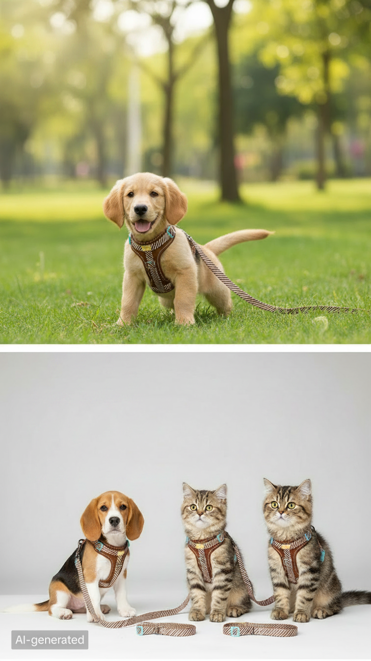 Adjustable Anti-Escape Dog Harness and Leash for Secure Daily Walks