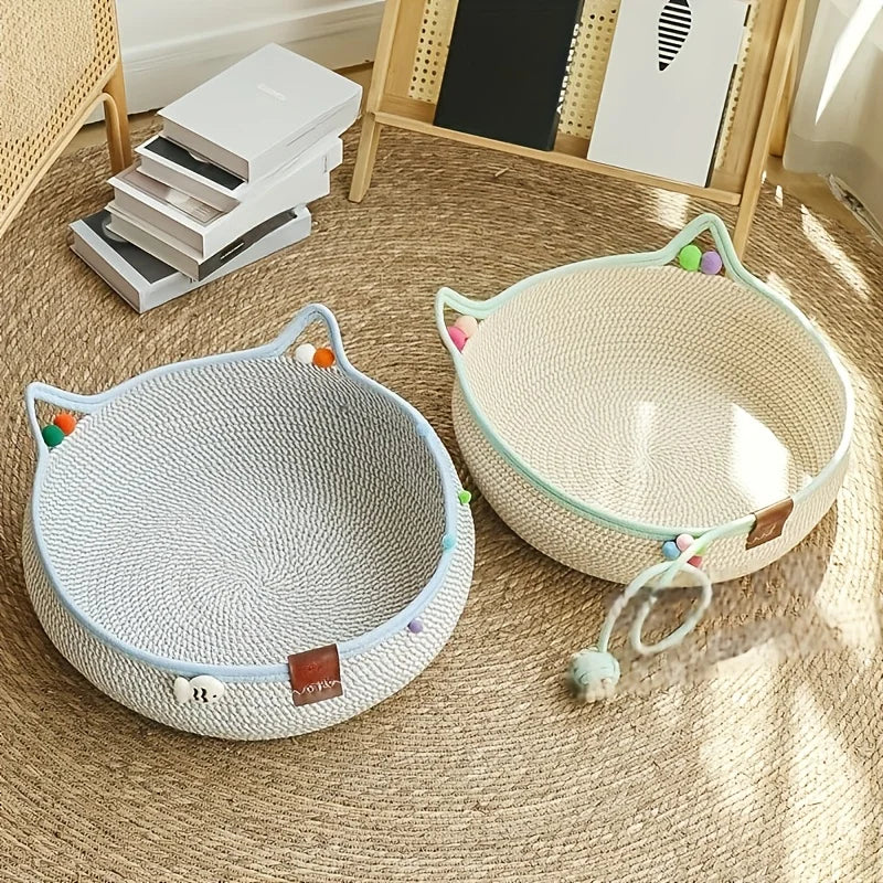 Durable 2-in-1 Cat Scratcher & Bed